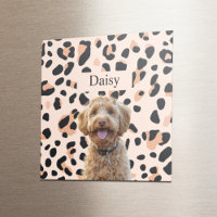 Custom Leopard Print Dog Photo with Name