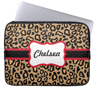 Custom Leopard Print Laptop Sleeve Gift