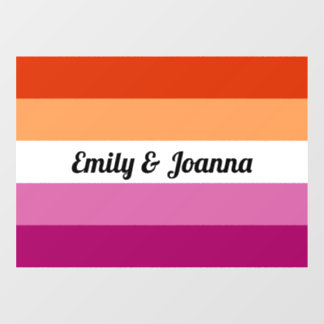 Custom Lesbian Flag Pride Month Window Cling