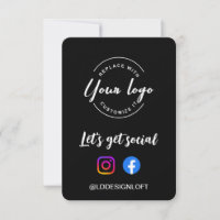 Custom Let's Get Social Media website logo QR code
