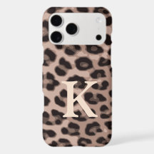 Custom Letter Leopard Print Phone Case