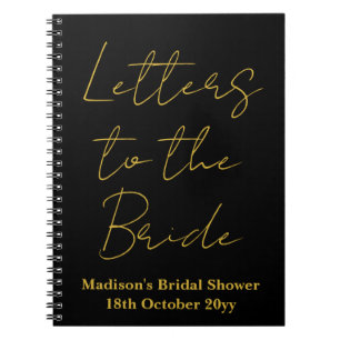 Custom Letters to the Bride Hen Do Bridal Shower Notebook