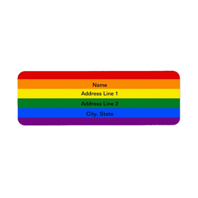 Custom LGBT flag Address Labels (Front)