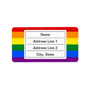 Custom LGBT flag Address Labels