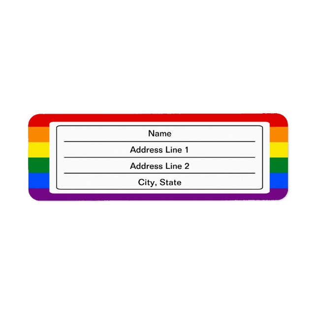 Custom LGBT flag Address Labels (Front)