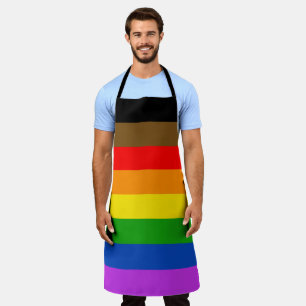 Custom LGBTQ Pride People of Color Inclusive Flag Apron