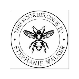 Custom Library Book Stamp - Ex Libris - Bookplate