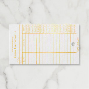 CUSTOM Library Card- Old School  Gift Tags