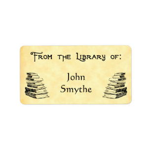 Custom "Library Of" Vintage Books Tag