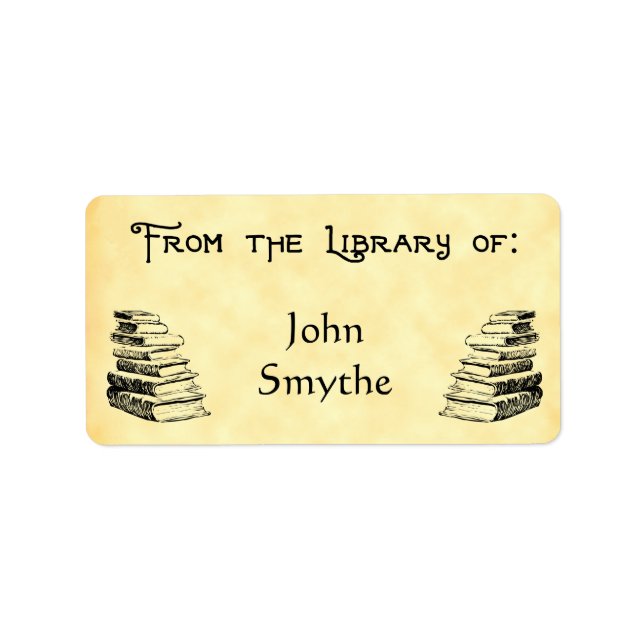 Custom "Library Of" Vintage Books Tag (Front)