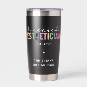 Custom Licensed Aesthetician Cosmetologist Insulated Tumbler