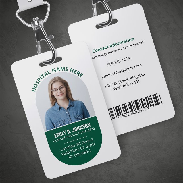 Custom Licensed Practical Nurse LPN Photo Logo ID Badge (Creator Uploaded)