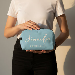 Custom Light Blue Bridesmaid Thank You Bag Gift