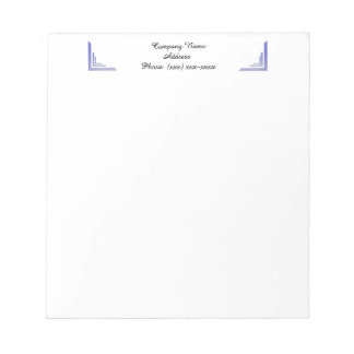 Custom Light Blue Corner Business Notepad