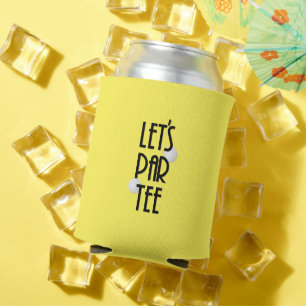 Custom Light Colour Let's Par Tee Golf Can Cooler
