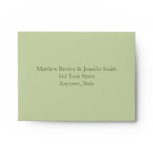Custom Light & Dark Green Envelope with Address