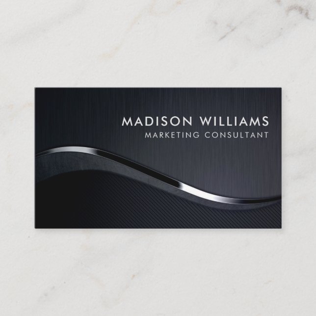 Custom Light Dark Grey Silver Glitter Professional Business Card (Front)