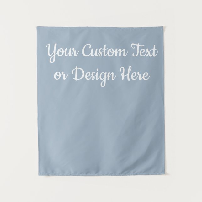 Custom Light Dusty Blue Personalised Bridal Shower Tapestry (Front)