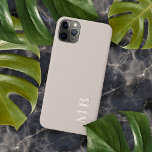 Custom Light Ecru Beige Neutral Cream Coloured iPhone 11Pro Max Case<br><div class="desc">Contemporary light ecru beige brown neutral natural coloured monogram cellphone case. With room to customise with a name, monogram, or initials of your choice. Beautiful, modern, and cool cover for the trend-savvy and art-loving hip trendsetter, artsy motif lover who wants to protect their phone from dust and dirt, wear and...</div>