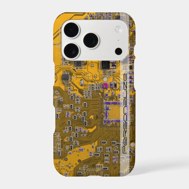 Custom Light Orange PCB Circuit Board for IT Pros (Back)