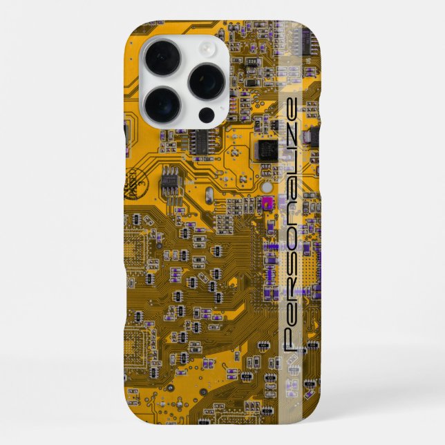 Custom Light Orange PCB Circuit Board for IT Pros iPhone Case (Back)