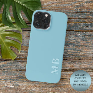 Custom Light Soft Turquoise Blue Coloured Case-Mate iPhone 14 Pro Max Case