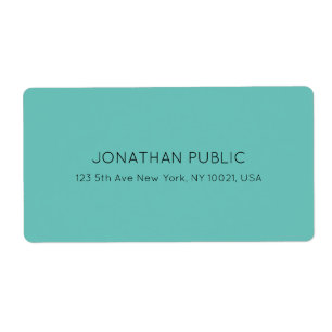 Custom Light Teal Blue Green Shipping Address