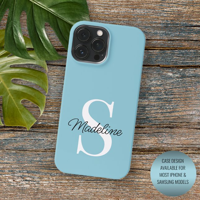 Custom Light Teal Seafoam Ocean Blue Coloured iPhone Case (Creator Uploaded)