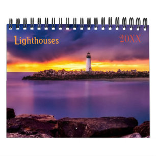 Custom Lighthouse Calendar Editable Year Text