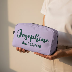 Custom Lilac Cosmetic Bag Gift for Bridesmaids