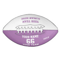 Custom liliac Football with Name, Number, Team