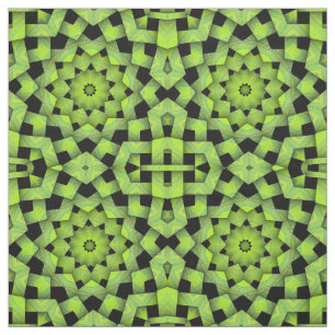 Custom Lime Green Graphic Weave Fabric Pattern