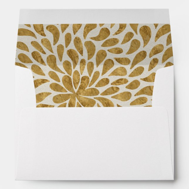 Custom Lined Envelopes With Gold colour Lining (Back (Bottom))