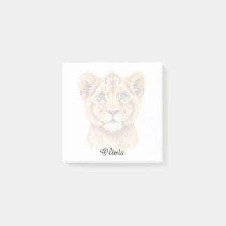 Custom Lion Cub Sticky Notes - Personalised
