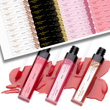 Custom Lip Balm With Gold Glitter Drip Labels