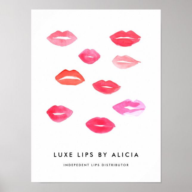 Custom Lip Product Distributor Promotional Sign (Front)