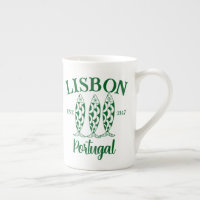 Custom Lisbon Portugal Est Text White