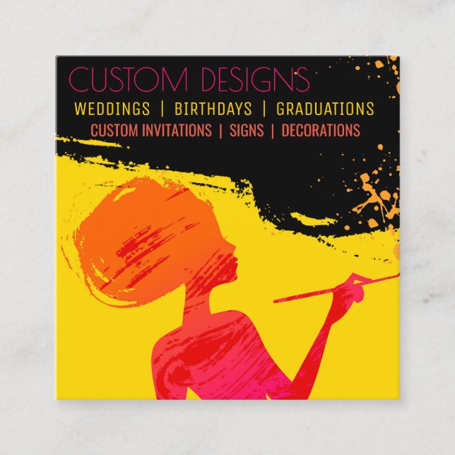 custom listing for michelle calling card (Front)