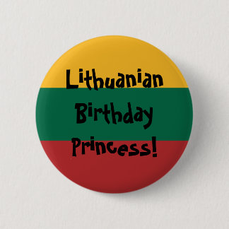 Custom Lithuanian Flag 6 Cm Round Badge
