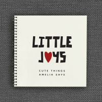 Custom Little Joy Kids Sayings Keepsake Journal