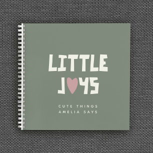 Custom Little Joy Kids Sayings Keepsake Journal