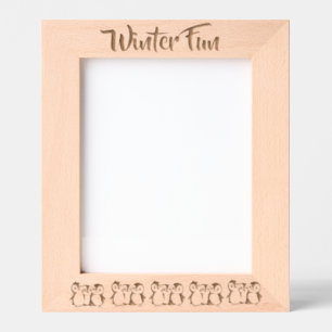 Custom Little Penguins, Winter, 8 x 10" Portrait Etched Frames