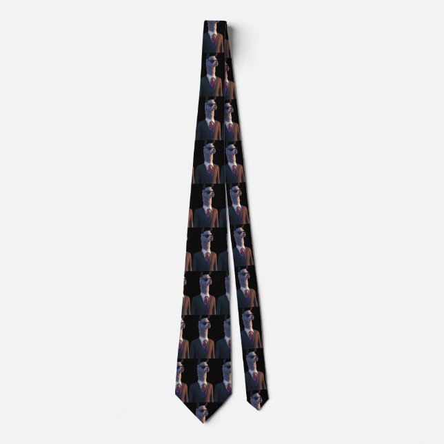Custom llama suit classy black sunglasses funny  tie (Front)