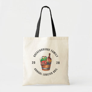 Custom Lobster Boil Family Reunion Summer Party Tote Bag