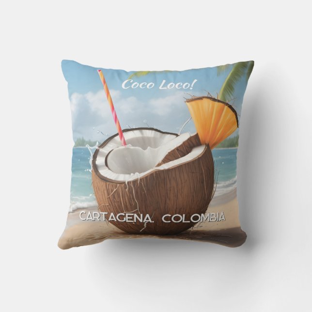 Custom Location Coco Loco Cushion (Back)