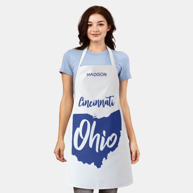 Custom Location & Name Ohio Apron (Worn)