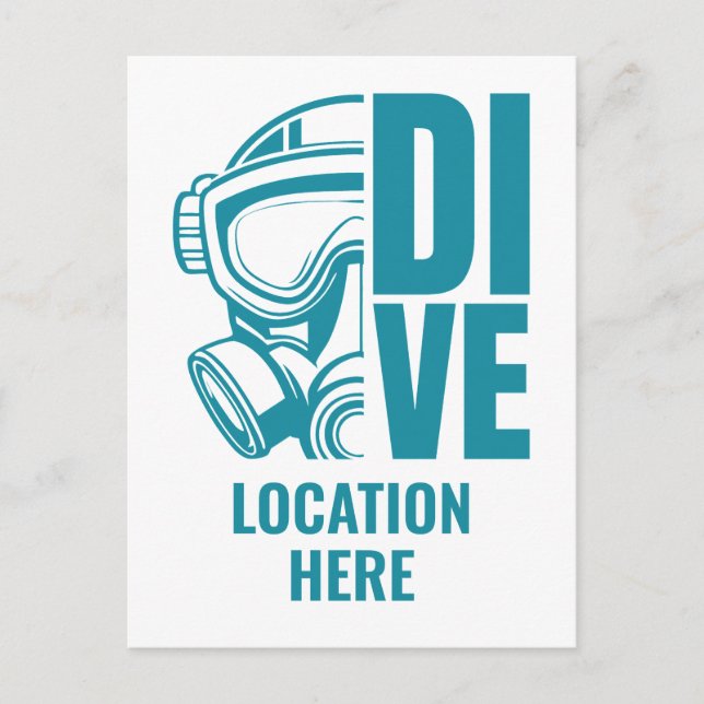 Custom Location Scuba Diving Postcard (Front)
