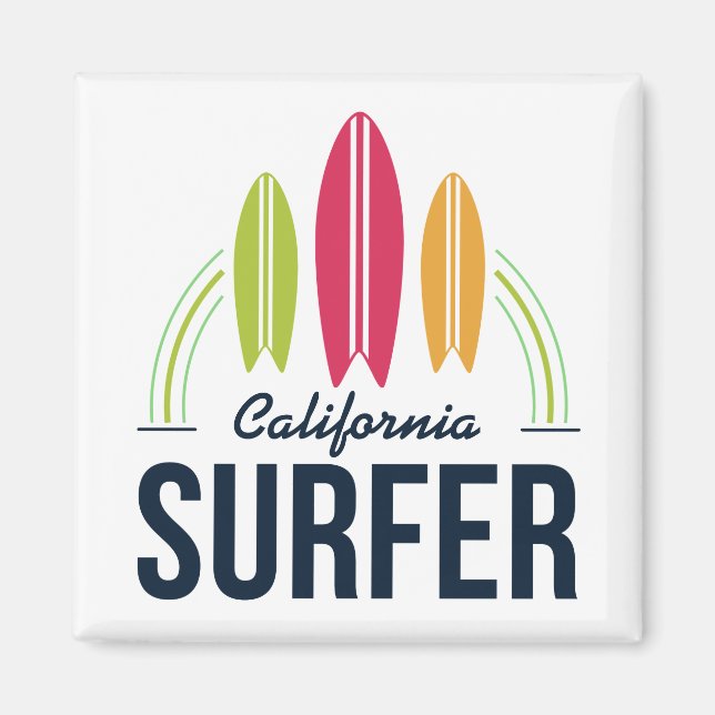 Custom Location Surfer magnet (Front)