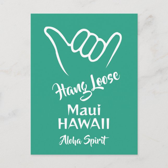 Custom Location, Text & Colour Shaka Postcard (Front)