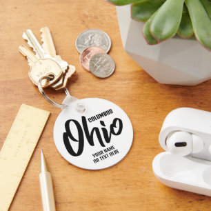 Custom Location & Text Ohio Key Ring